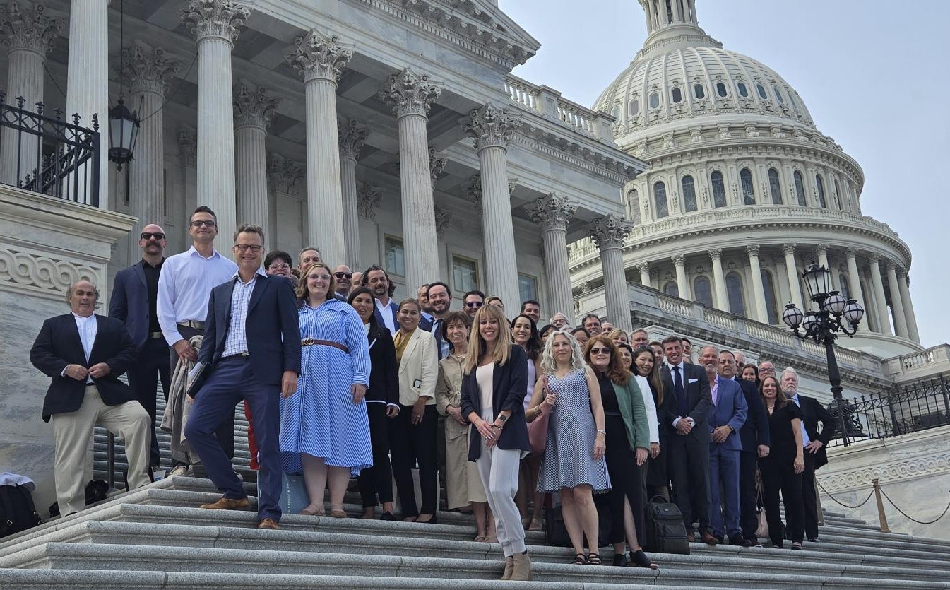 CRN members on the steps of the Capitol Building.