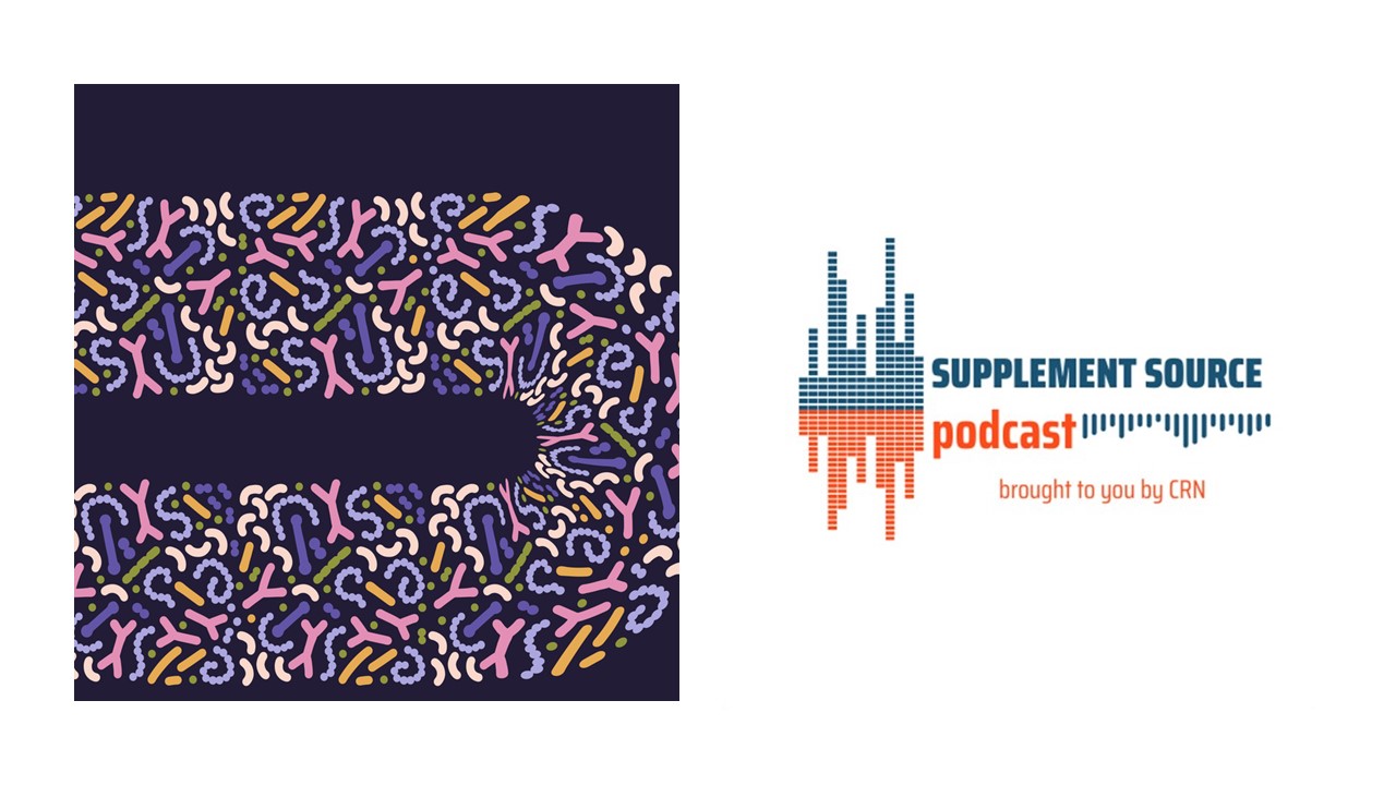 Supplement Source logo and graphic of probiotics.