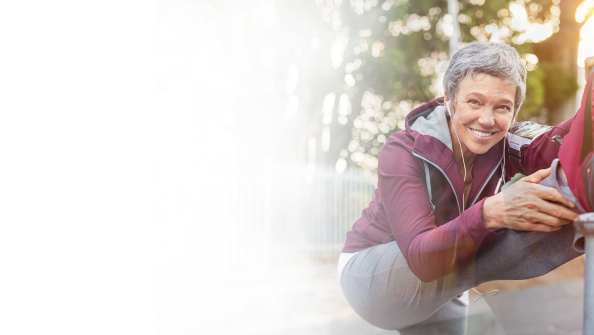 Healthy middle aged woman