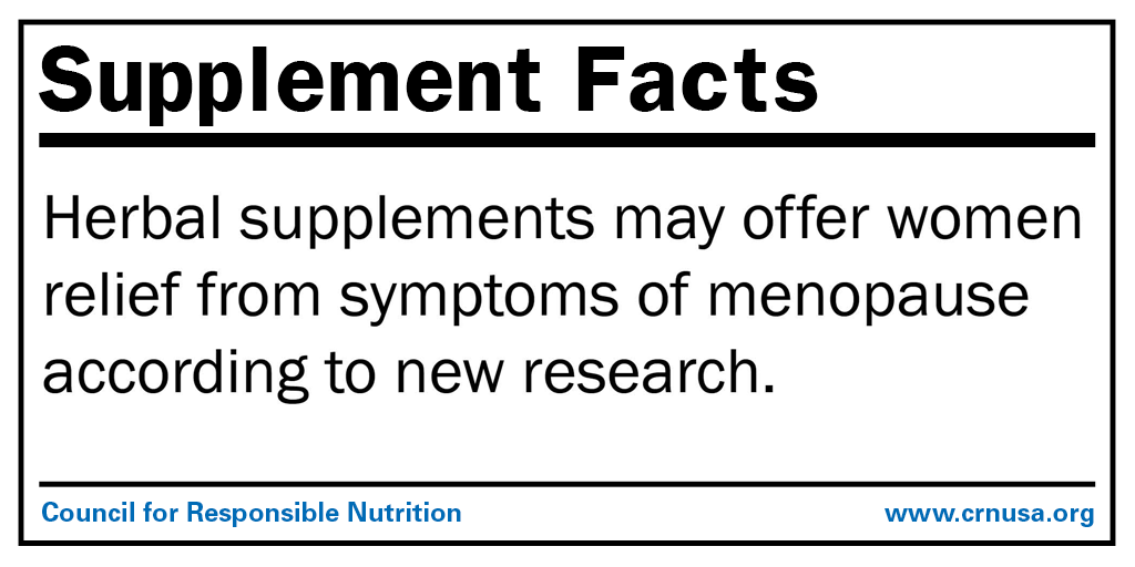 Herbal supplements may offer women relief from symptoms of menopause according to new research.